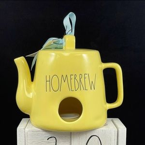 Rae Dunn homebrew yellow birdhouse